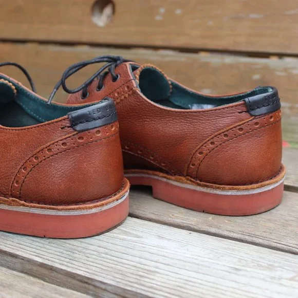 Ted Baker Men's Sz 42 EU "Jamfro" Brown Wingtip - Picture 6 of 10